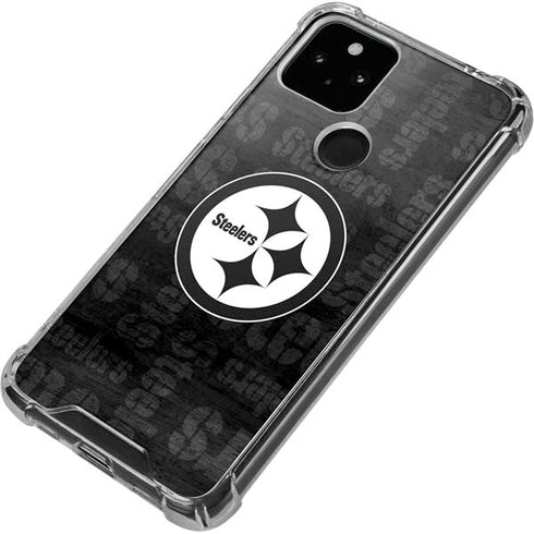 NFL Pittsburgh Steelers Black & White Google Pixel 5 Clear Case